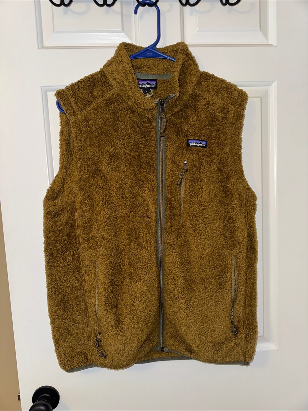 Patagonia Men’s Sherpa Fleece Vest in Mustard